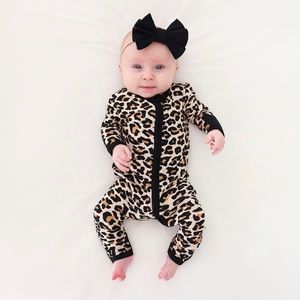 Leopard Posh Peanut Convertible Pajamas